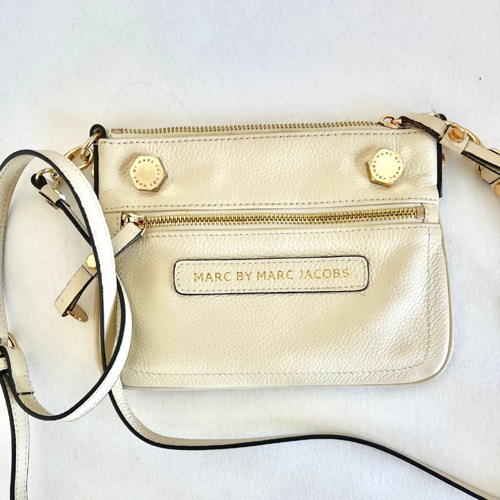 Marc By Marc Jacobs White Leather Crossbody Bag